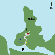 安土城のイラスト地図